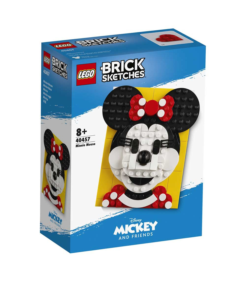 Lego Lel 40457 Brick Sketches Minnie Mouse Age 8 Building Blocks 2021 140pcs Multicolor 